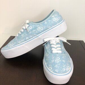 Vans Platform Tonal Floral Authentic Lace-up Sneaker Sz. 8